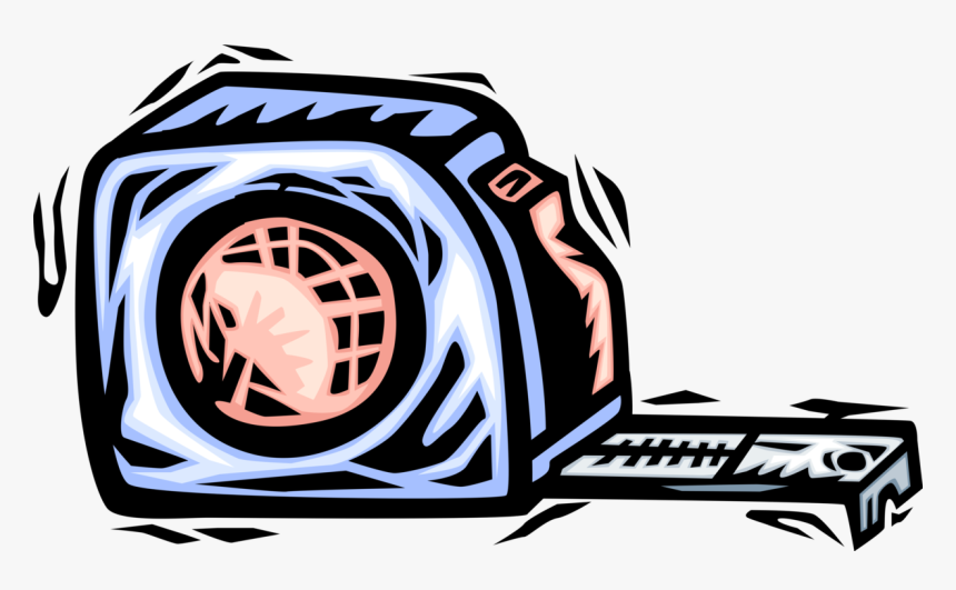 Vector Illustration Of Tape Measure Or Measuring Tape, HD Png Download
