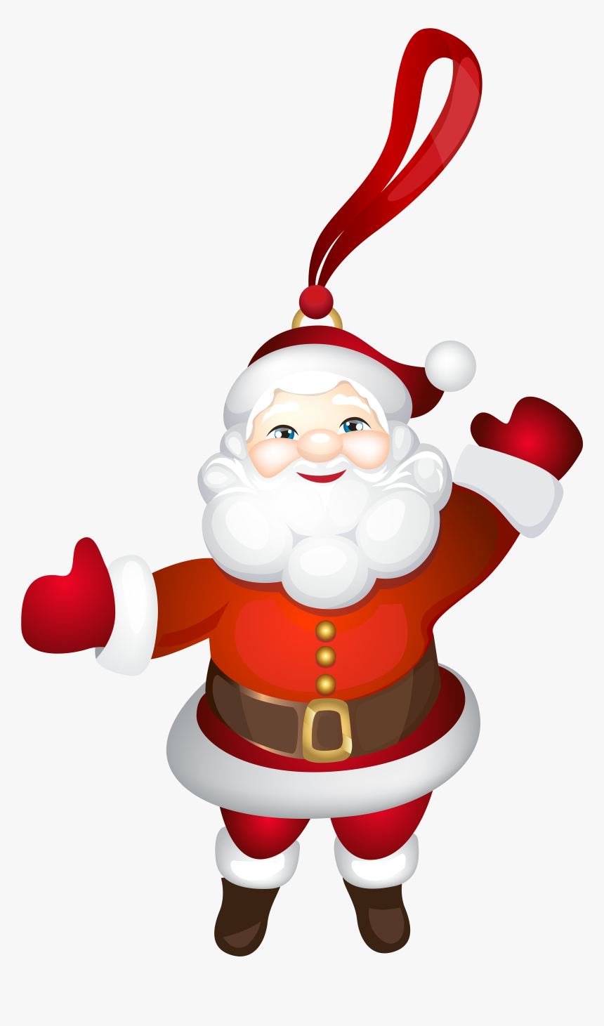Ornament Transparent Png Clip Art Gallery View - Christmas Ornaments Santa Png, Png Download