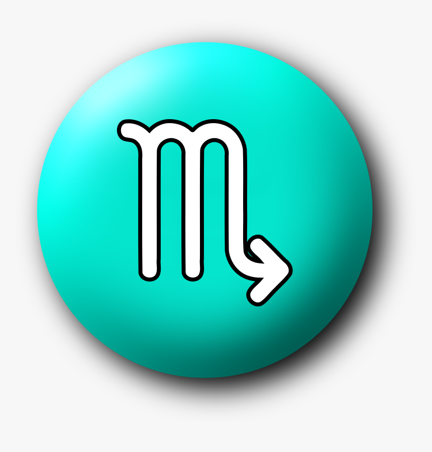 Turquoise,symbol,logo - Transparent Background Zodiac Sign Scorpio Symbol, HD Png Download