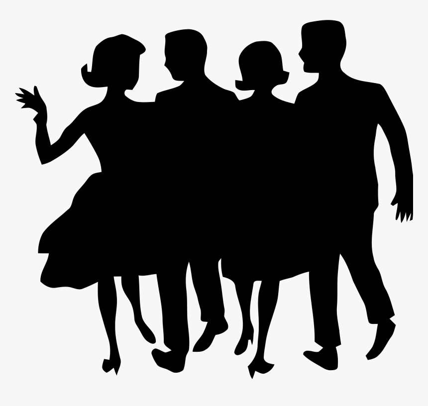 People Silhouette 1 Clip Arts - Transparent 1950s Clip Art, HD Png Download