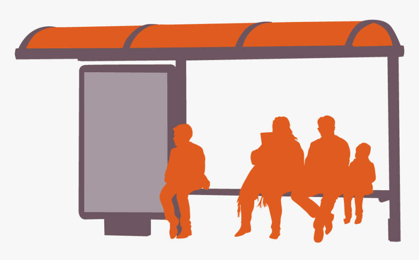 Transparent Boycott Clipart - Bus Stop Clipart Png, Png Download