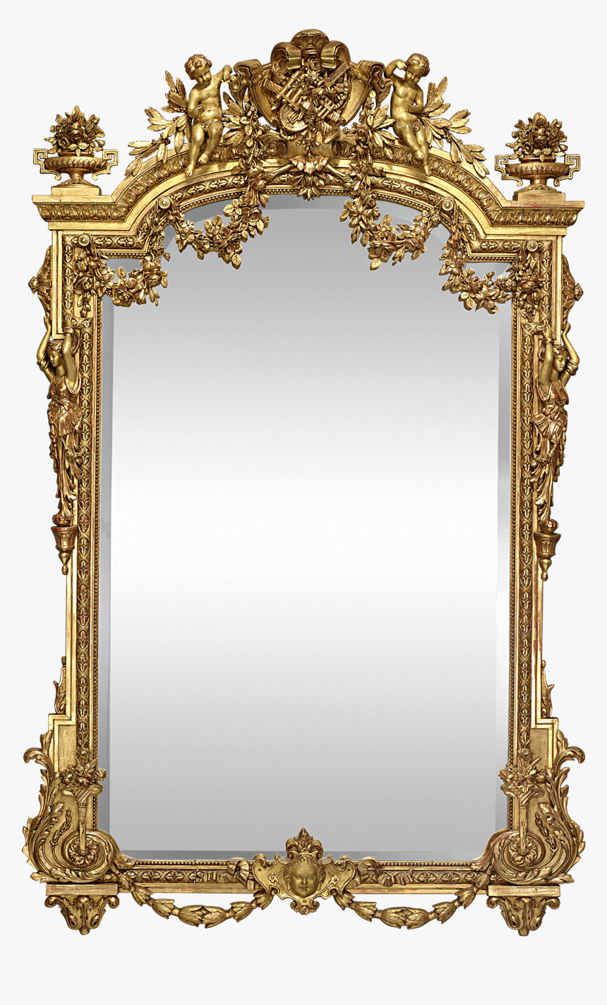 Transparent Antique Mirror Png - Gold Napoleon Mirrors, Png Download , Transparent Png Image