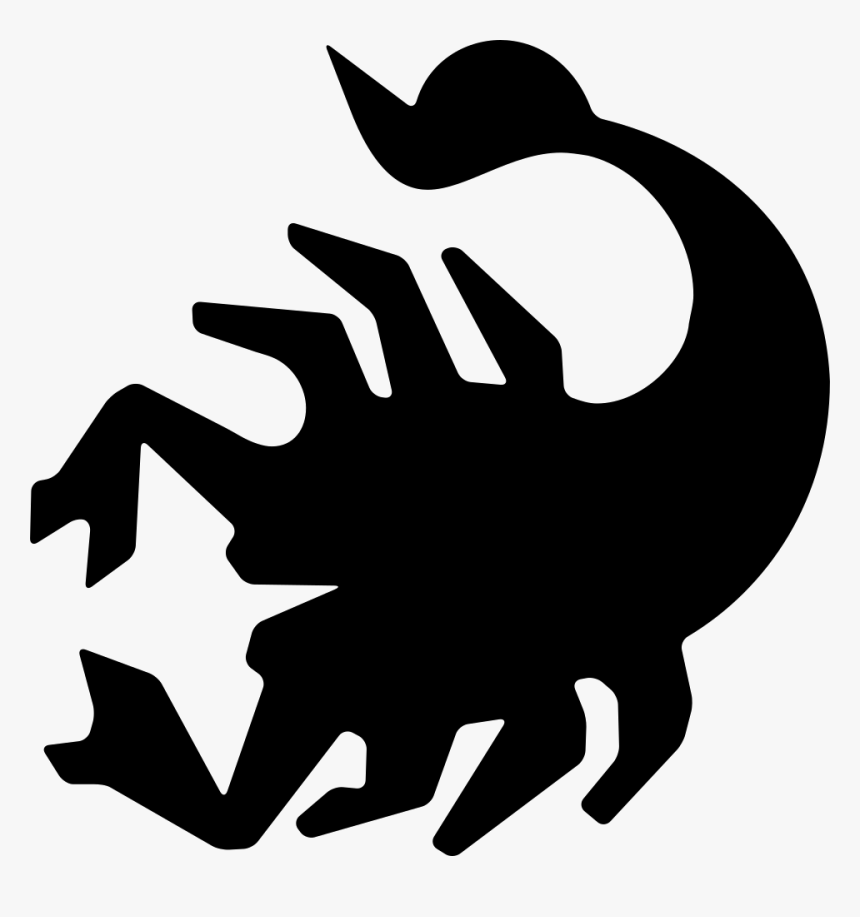 Scorpio Black Shape Symbol - Emblem, HD Png Download
