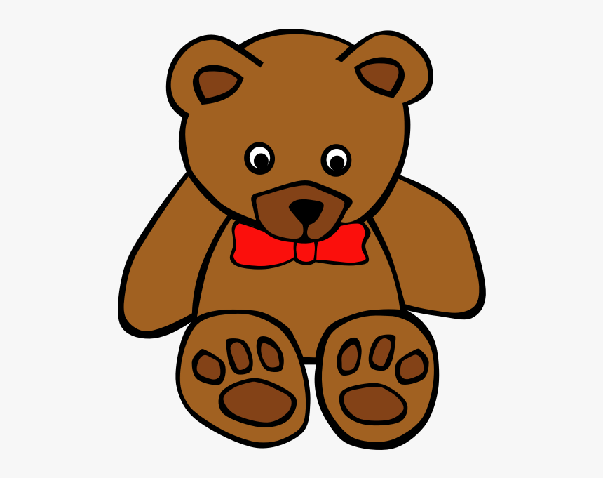 Simple Teddy Bear With Bowtie Png Clip Arts - Teddy Clipart, Transparent Png