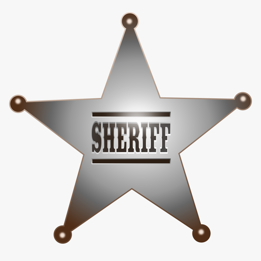 Sheriff, Badge, Cowboy, Deputy, Lawman, Marshal, Outlaw - Dibujo Estrella De Sheriff, HD Png Download