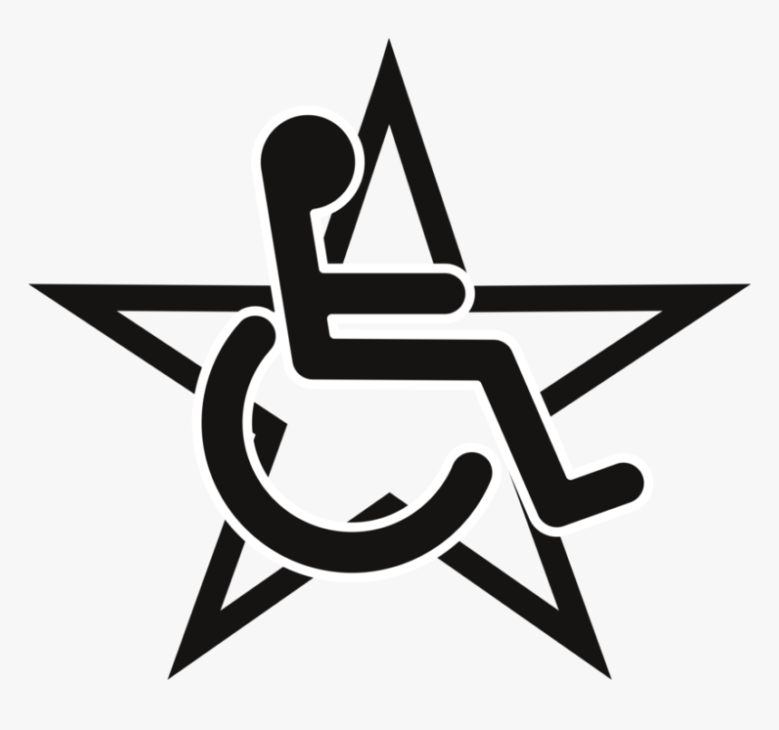 Angle,symbol,wing - Wheelchair Star, HD Png Download