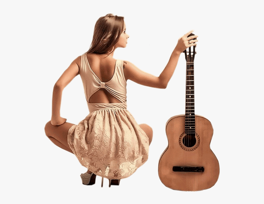 Acoustic Guitar Png - Woman Guitar Png, Transparent Png