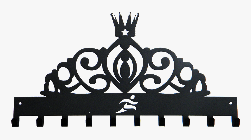 Disney Princess Tiara Runner Black Sparkle 10 Hook - Queen Crowns Black And White, HD Png Download