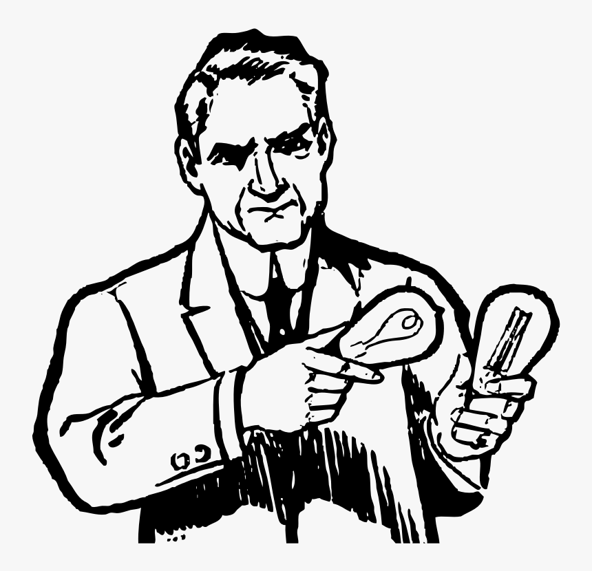 Scientist Clipart Lab Coat Clip Art - Inventor Black And White, HD Png Download