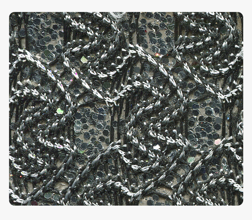 46 Black White Knitted Silver Sparkle -stiletto - Motif, HD Png Download