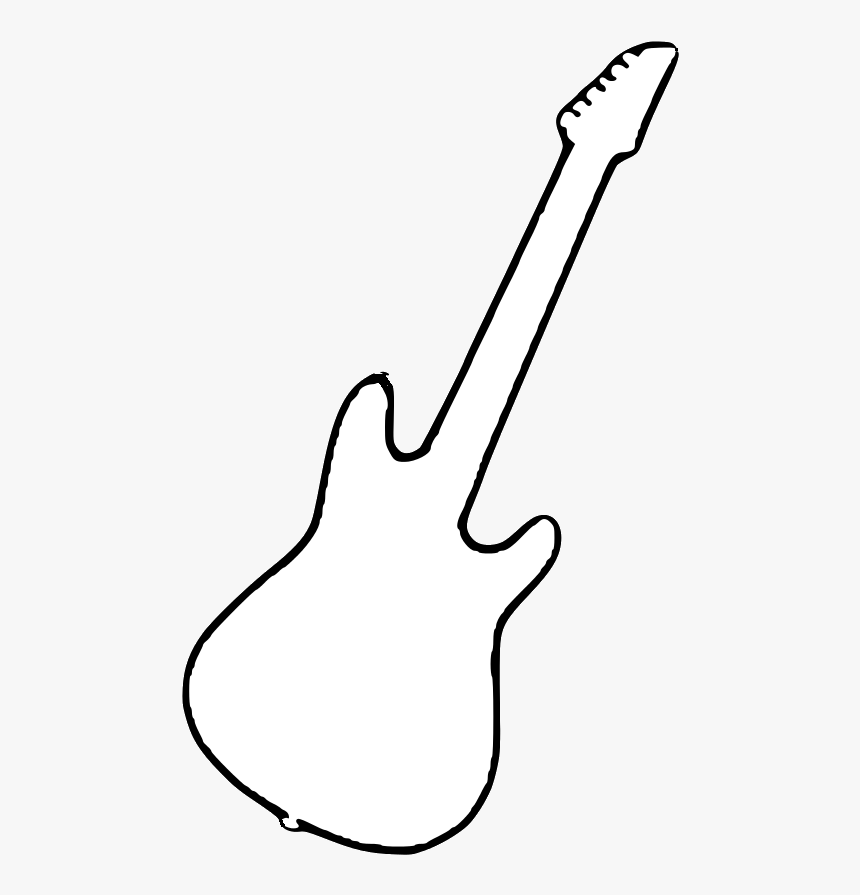 Guitarra Png Blanco Y Negro, Transparent Png