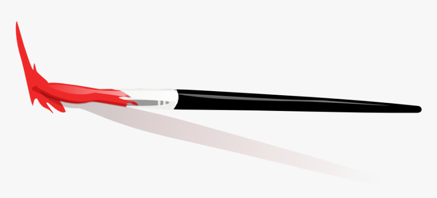 Onlinelabels Clip Paint Brush - Paintbrush With Dripping Paint, HD Png Download