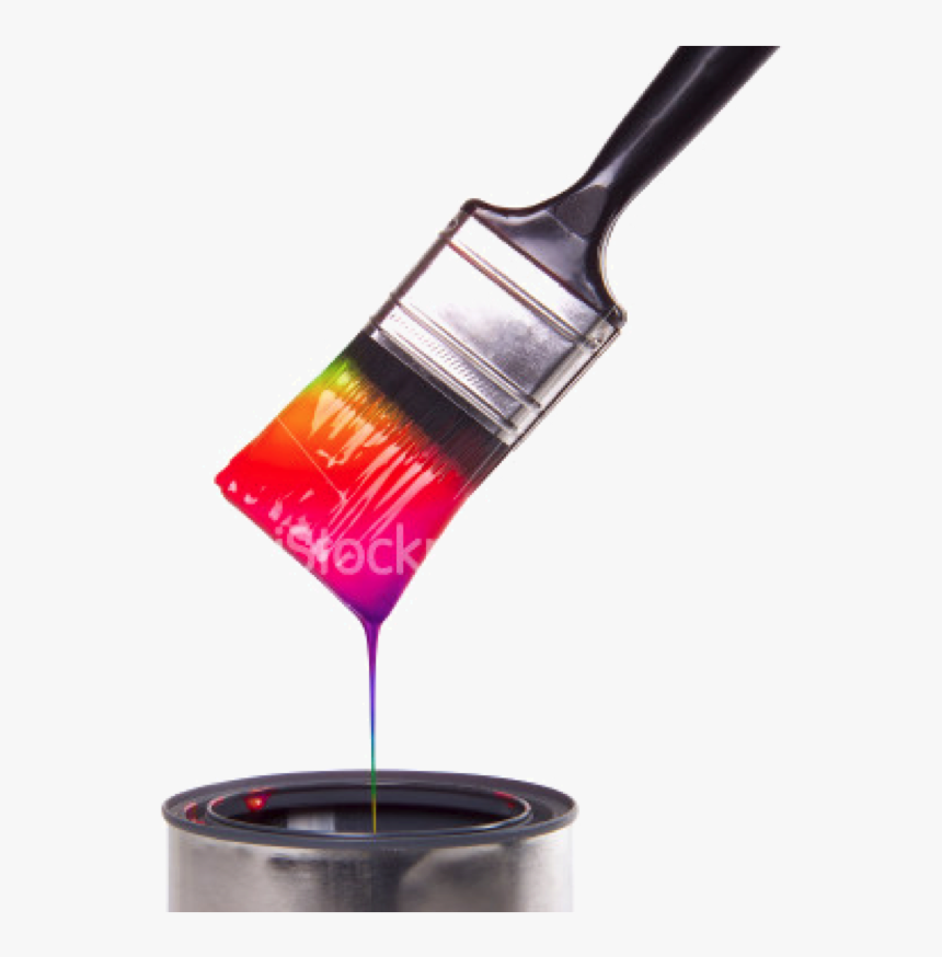 Paintbrush House Painter And Decorator Drip Painting - Transparent Background Paint Brush Png, Png Download
