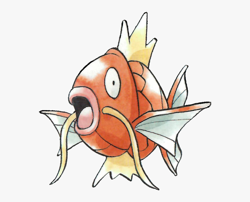 Character Stats And Profiles - Magikarp Artwork Ken Sugimori, HD Png Download
