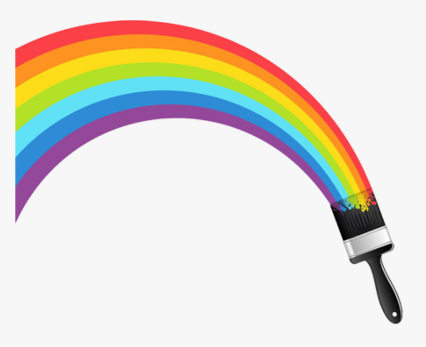 #ftestickers #paintbrush #painting #rainbow - Rainbow Paint Brush Png, Transparent Png
