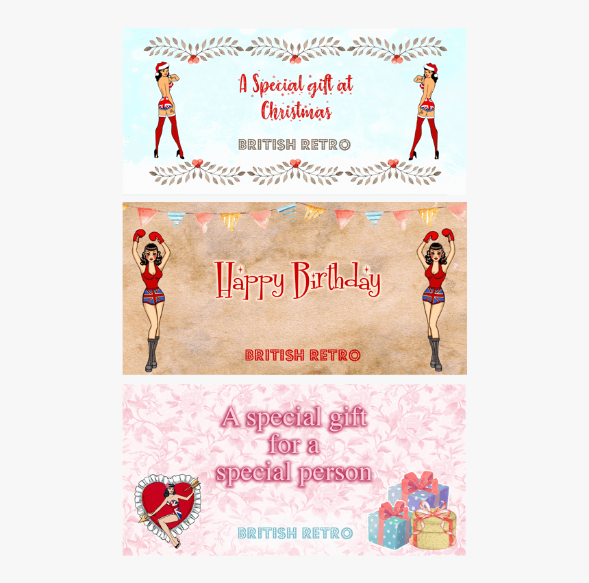 British Retro Gift Voucher - Poster, HD Png Download