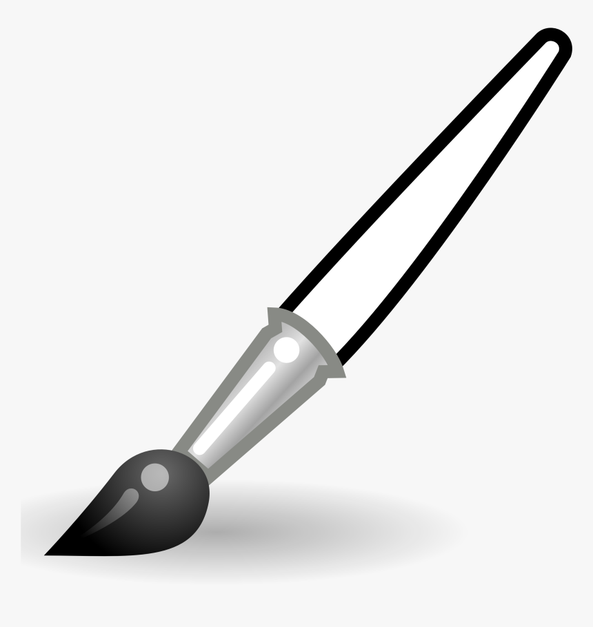 Paint Brush Clipart Black And White, HD Png Download , Transparent Png