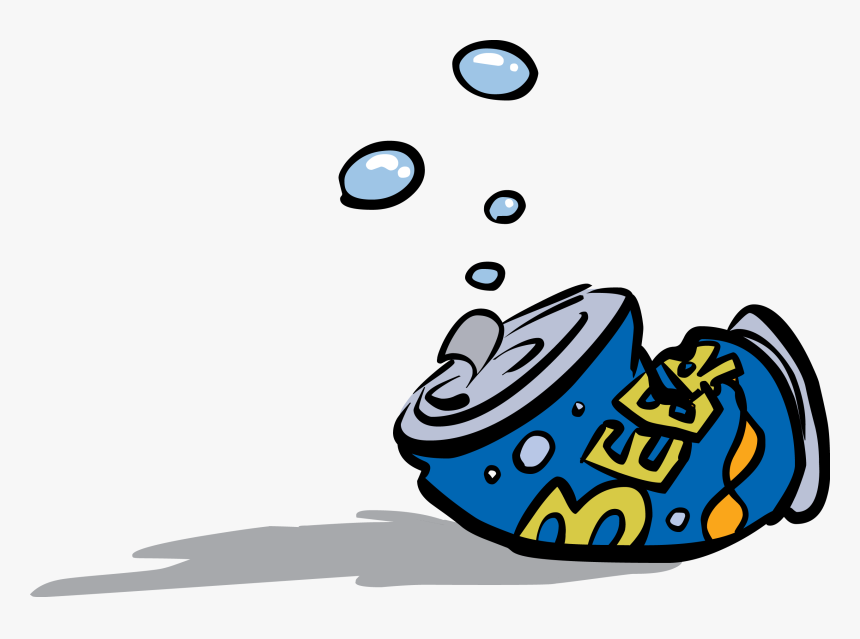 Bull Clip Drawing Board - Empty Beer Can Cartoon, HD Png Download