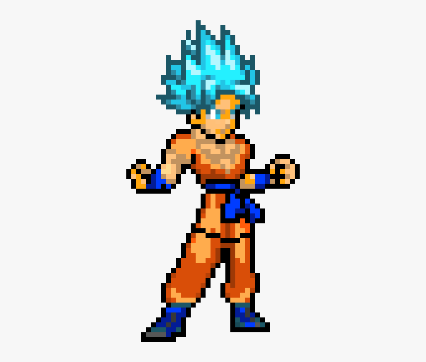 Super Saiyan God Pixel, HD Png Download