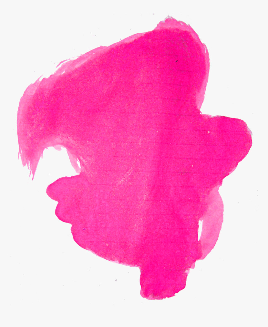 Pink Watercolor Brushes Free Png - Hot Pink Watercolor Background, Transparent Png