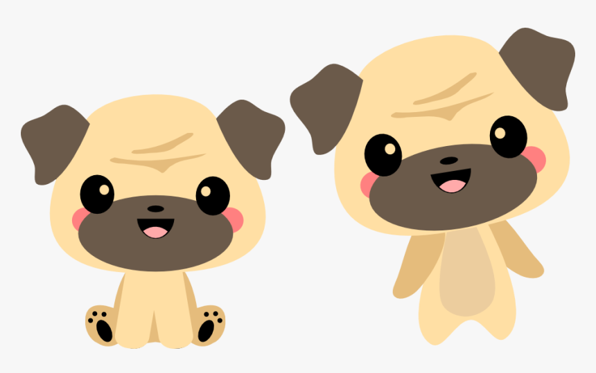 Animais Kawaii Png - Kawaii Pug Png, Transparent Png