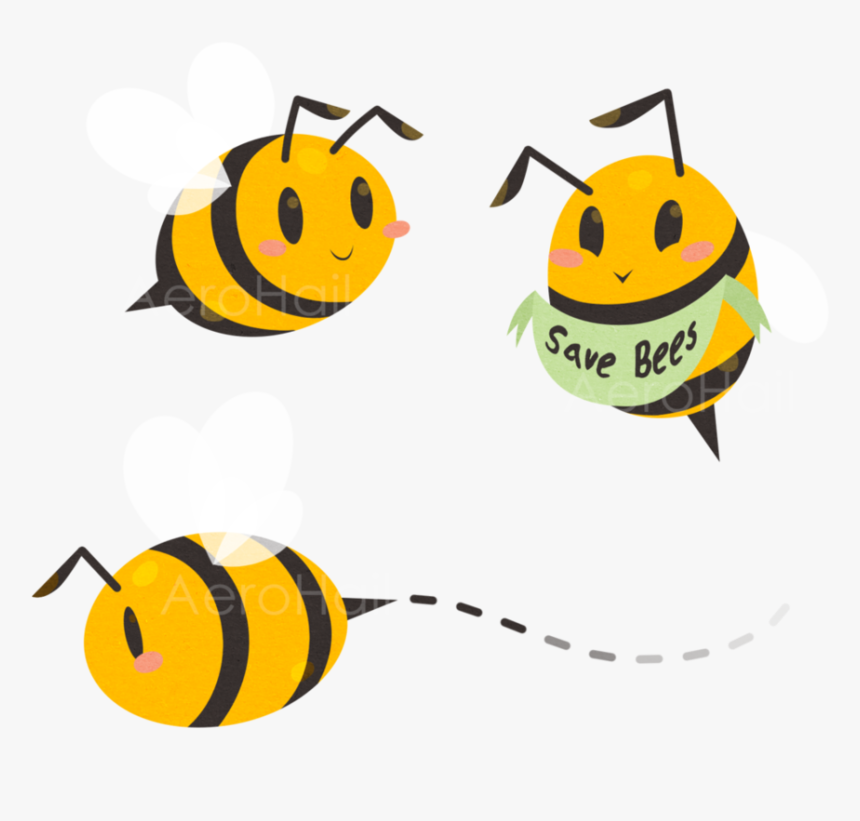 Aerohail Are Friends - Transparent Kawaii Bees, HD Png Download