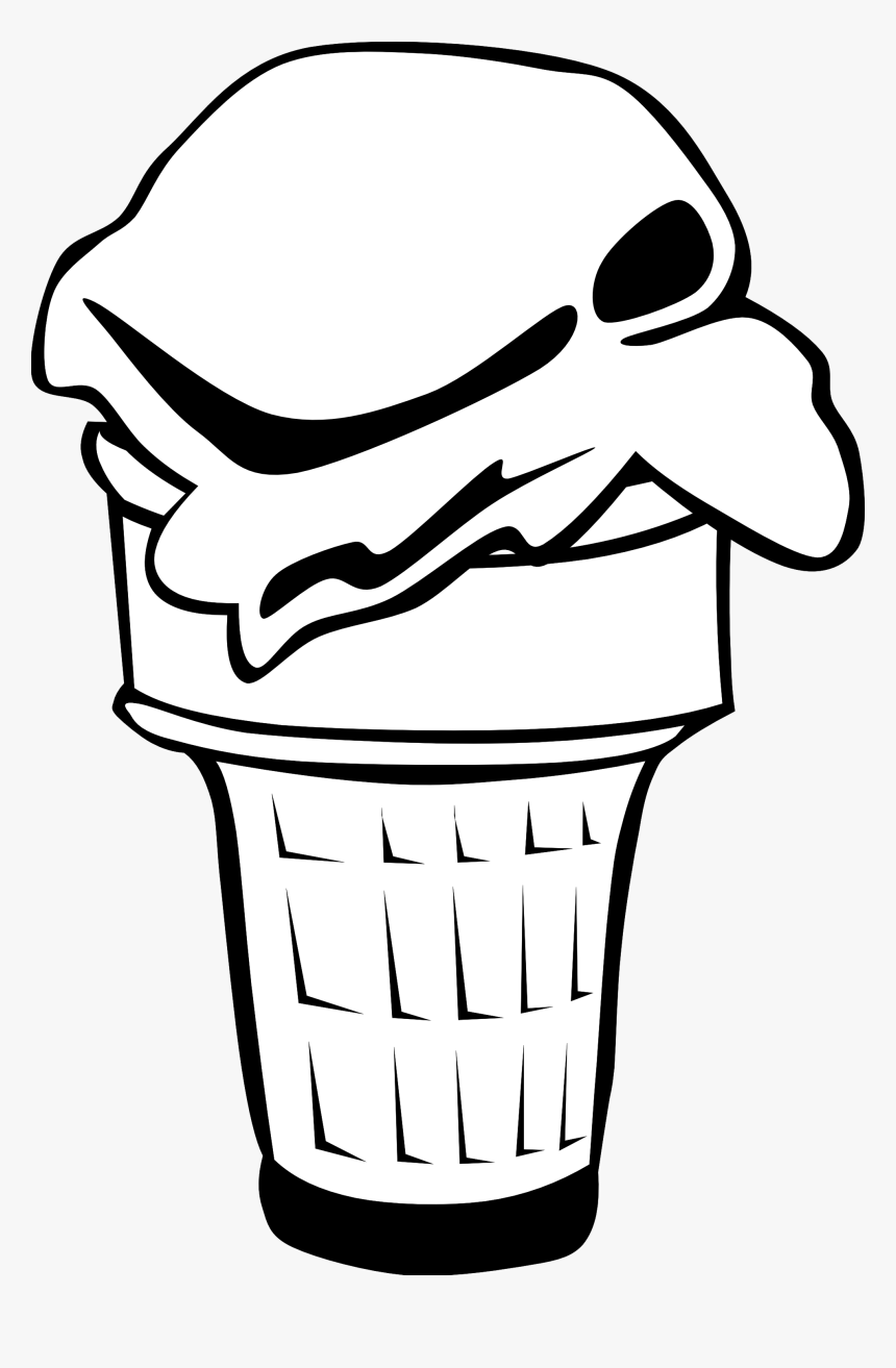 Ice Cream Clipart Black And White - Ice Cream Cone Clip Art, HD Png Download