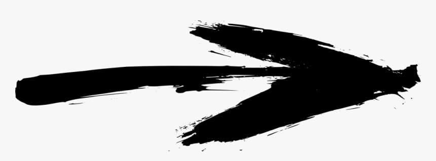 Grunge Png Transparent - Brush Stroke Arrow Png, Png Download