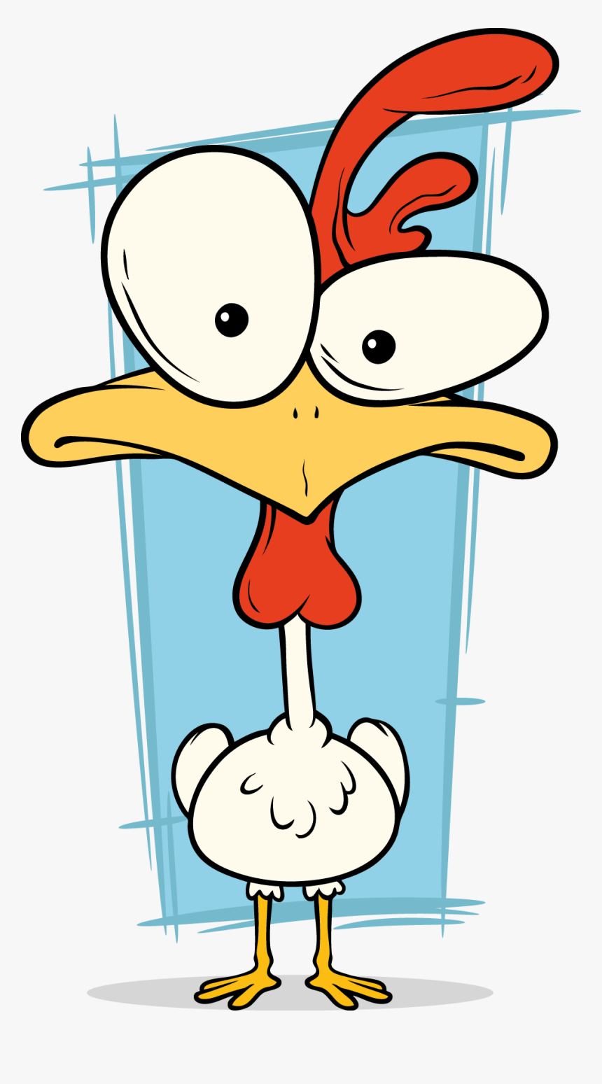 Chicken Vector Cartoon Illustration Stock Free Transparent - Crazy Eyed Cartoon Chicken, HD Png Download