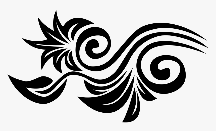 Flower Clipart Black And White Png, Transparent Png