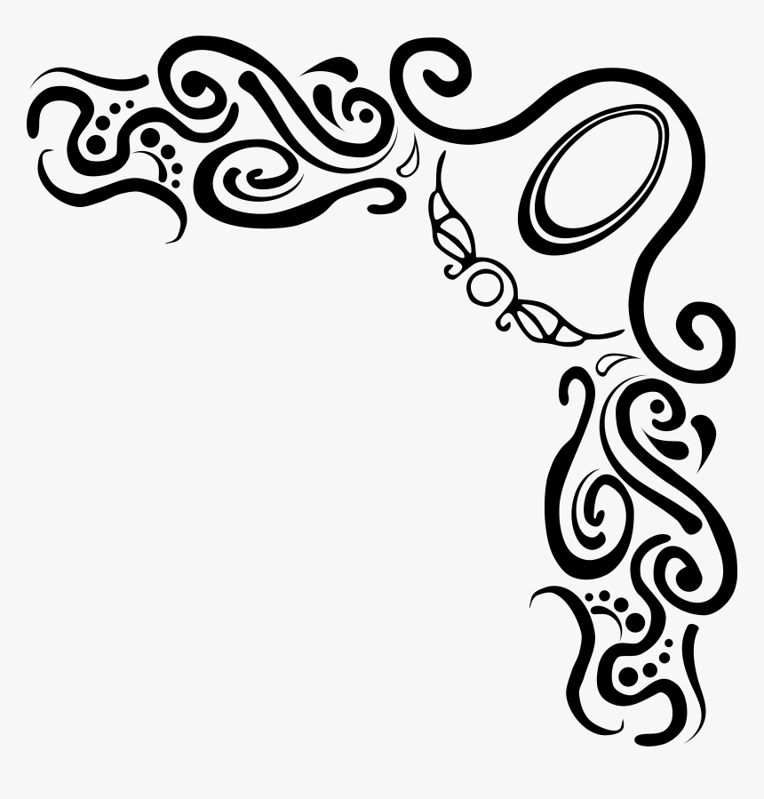 Clipart - Corner Flourish - Corner Clipart Png, Transparent Png