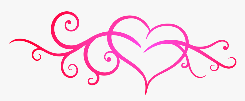 Similiar Heart Flourish Black Keywords Png Image Clipart - Scrollwork Vector Png Transparent, Png Download
