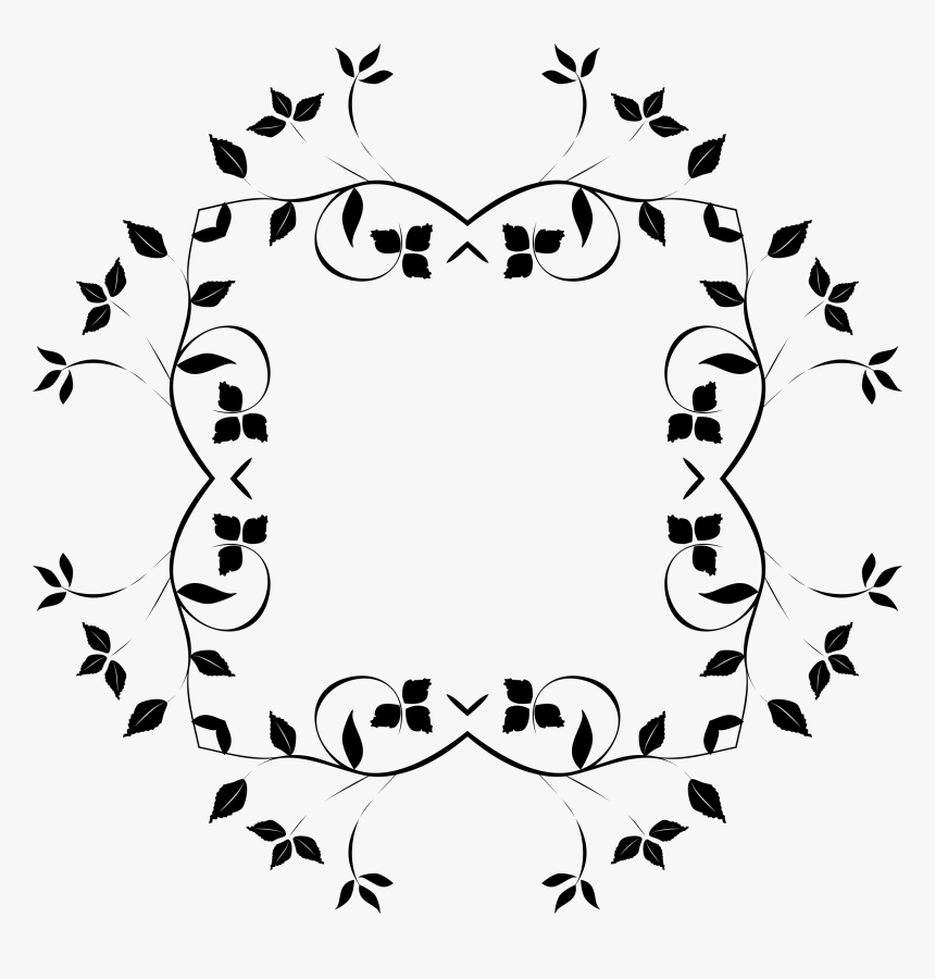 Clipart - Leaves Png Black And White, Transparent Png