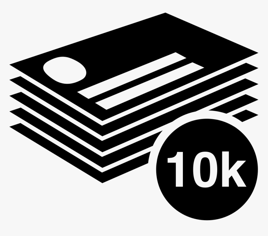 10k Of Business Cards Stack - 10k Icon Png, Transparent Png