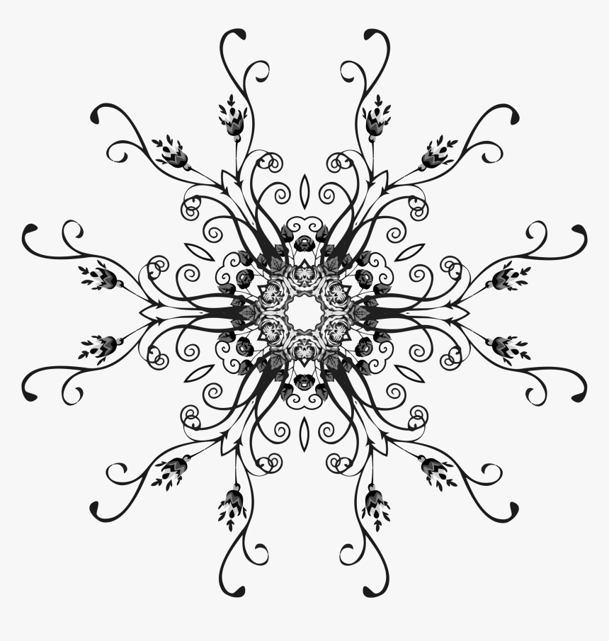 Silver Flourish Png - Illustration, Transparent Png