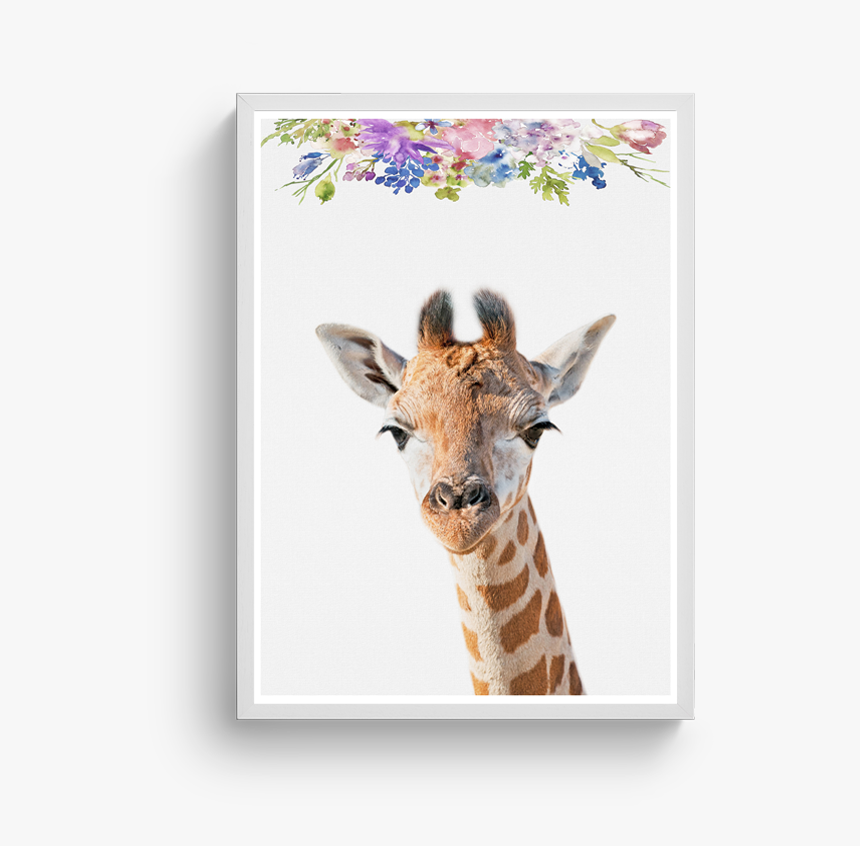 Giraffe Floral 
 Class Lazyload Lazyload Fade In Cloudzoom - Giraffe, HD Png Download