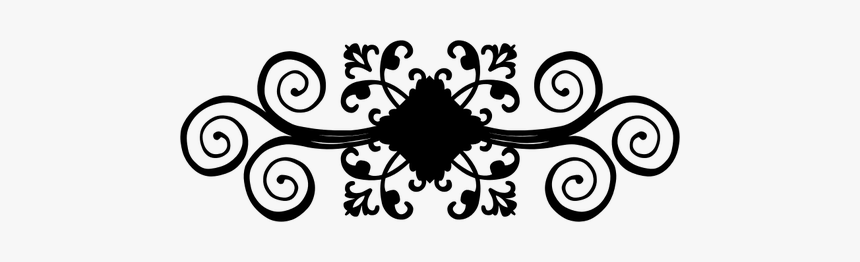 Vintage Flourish Decoration Silhouette - Pattern In The Victorian Era, HD Png Download