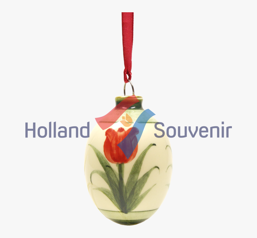 Christmas Ball Egg Shape Red Tulip - Christmas Ornament, HD Png Download