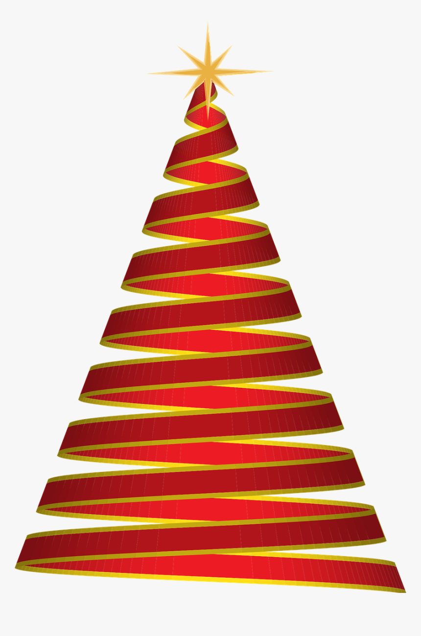 Red Christmas Tree Png, Transparent Png