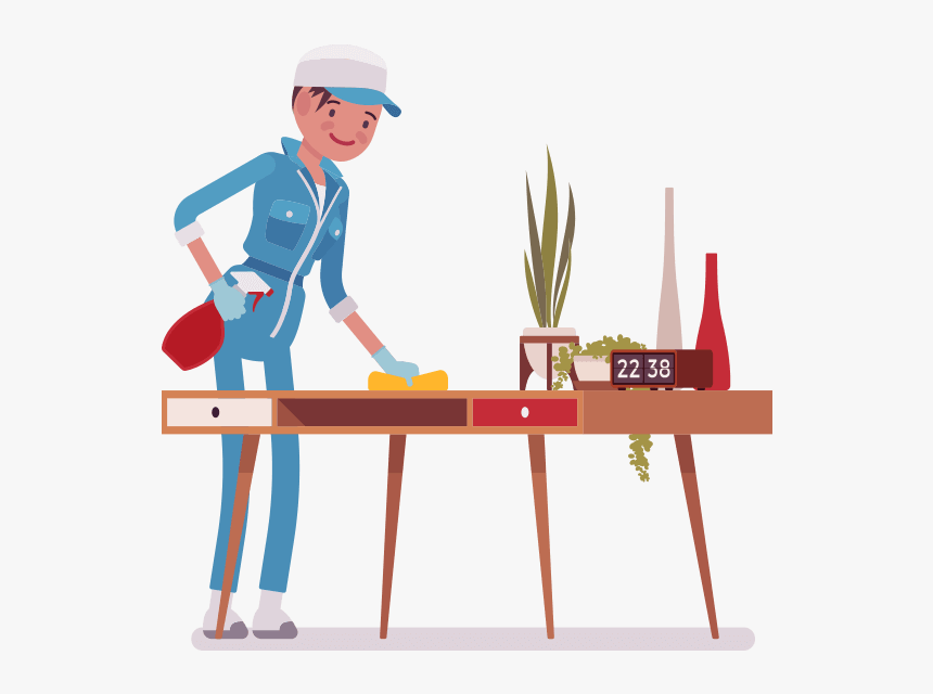 Mop Clipart Janitor Supply - Cleaning Desk, HD Png Download