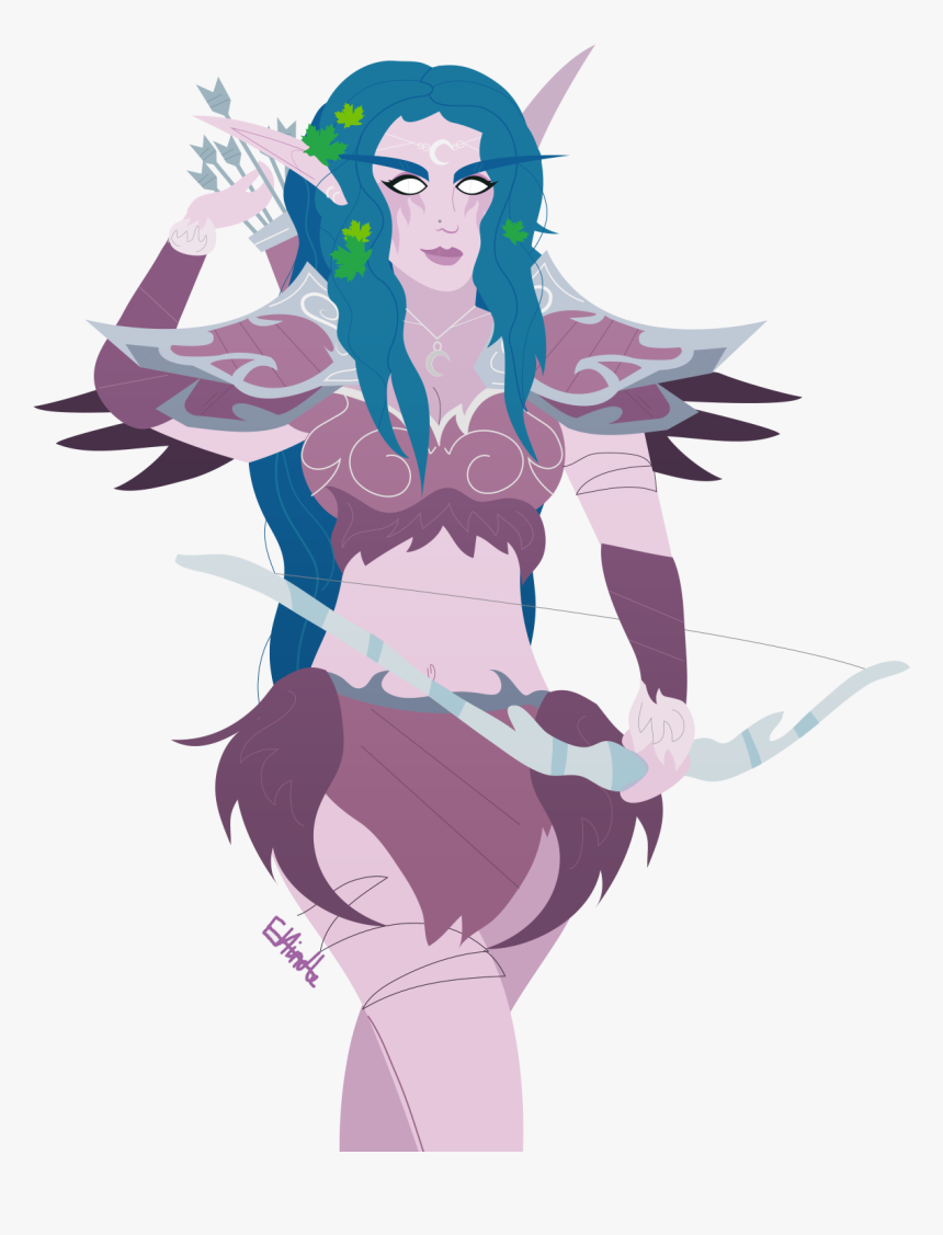 Tyrande Whisperwind Eddyedds - Cartoon, HD Png Download