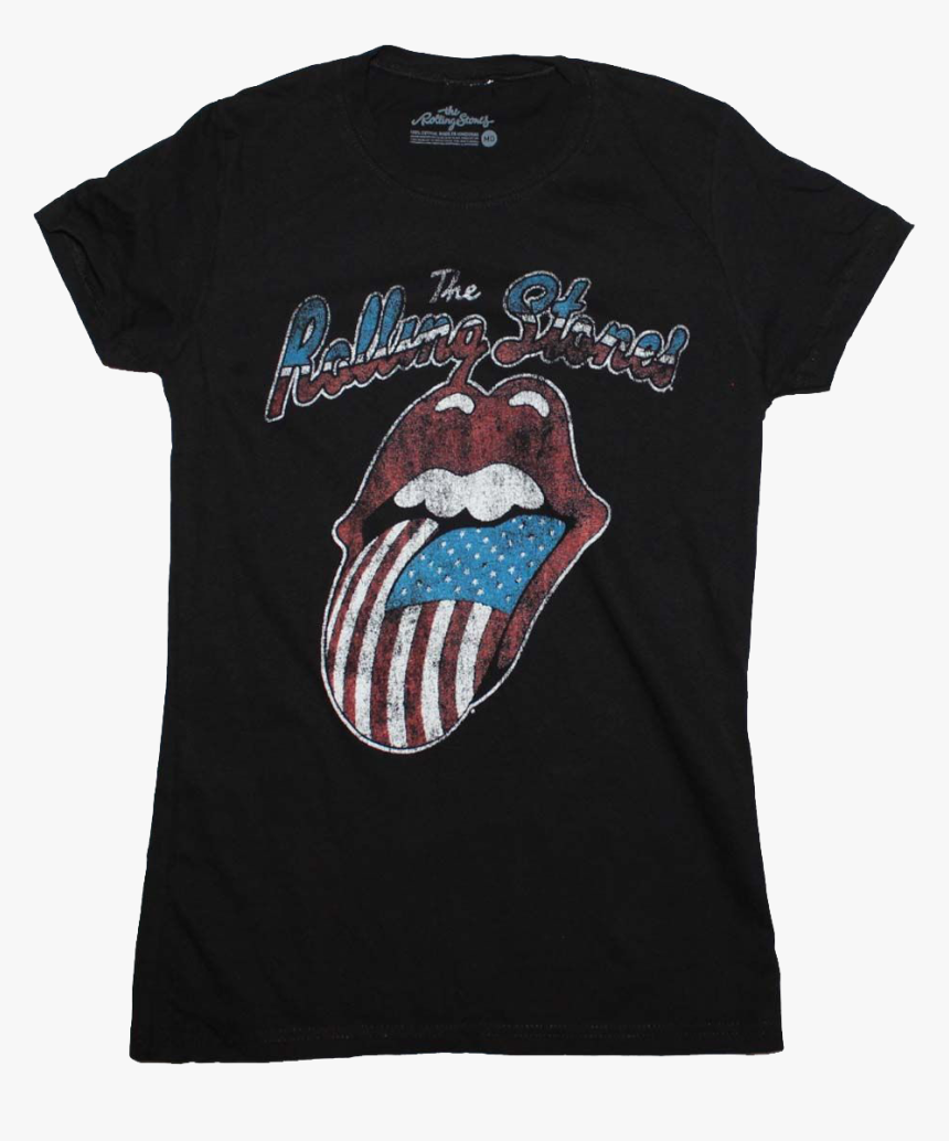 Junior American Flag Tongue Rolling Stones Shirt - Rolling Stones Shirt, HD Png Download