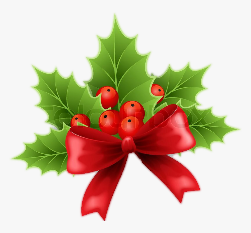 Transparent Holly Ribbon - Holly And Candy Canes, HD Png Download