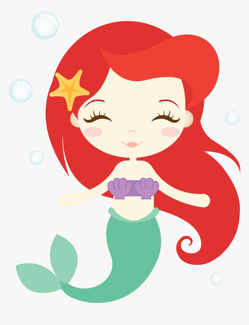 Little Mermaid Baby Png, Transparent Png