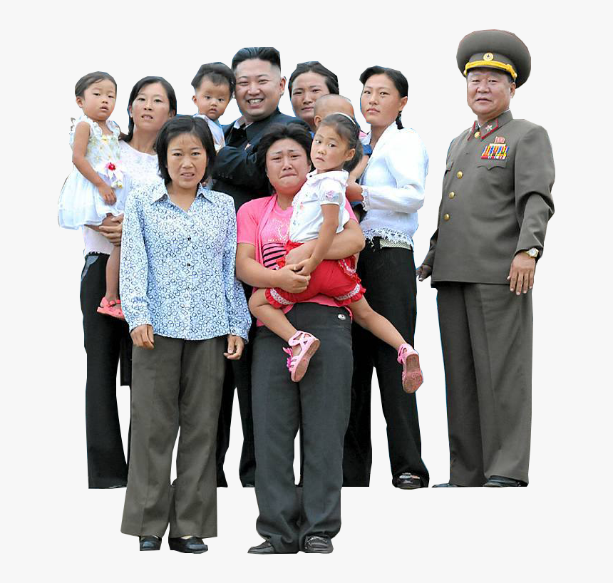 North Korean Family Meeting The Dear Leader - North Korea Happy People, HD Png Download