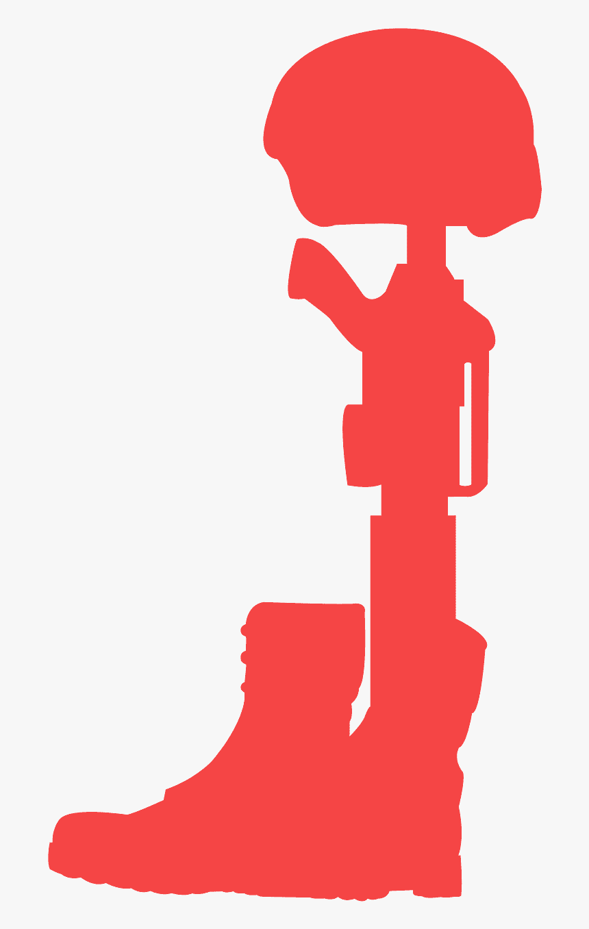 Fallen Soldier Battle Cross Silhouette, HD Png Download