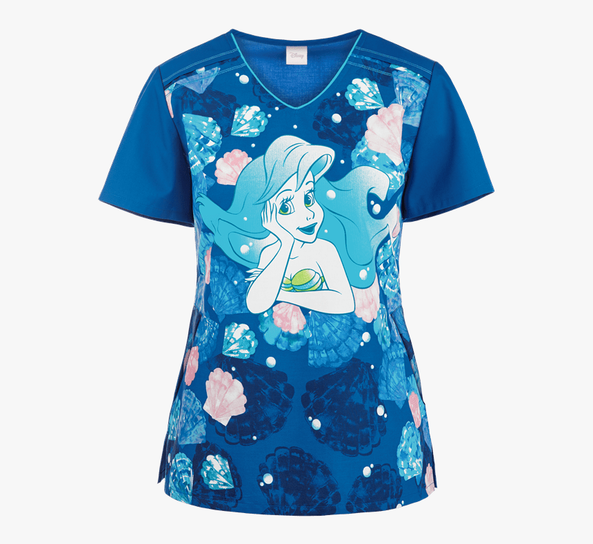 Little Mermaid Scrub Top, HD Png Download
