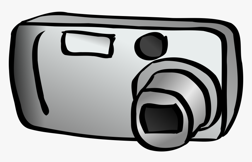 Onlinelabels Clip Art Camera Clipart Black And White- - Digital Camera Clipart, HD Png Download