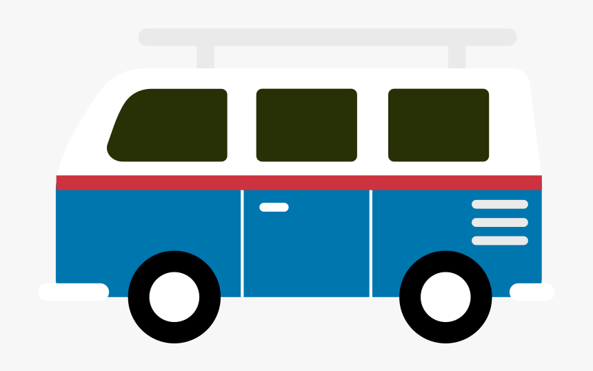 Volkswagen Van Flat Icon Vector - Toy Vehicle, HD Png Download