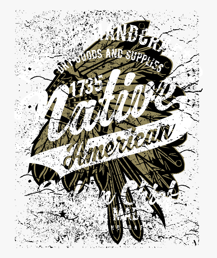 Tribal Feather Hat - Native Designs For T Shirts, HD Png Download